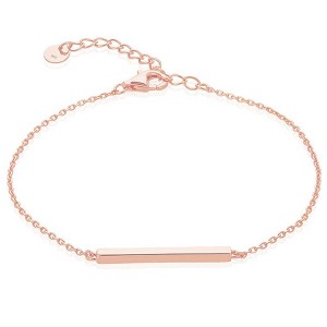 SHINE by Sterling Forever Sterling Silver Bar Charm Bracelet - 1 of 3