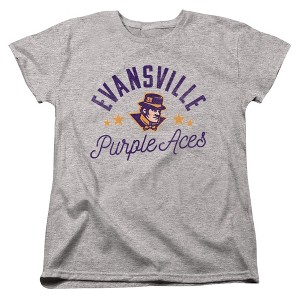 Women's University Of Evansville Purple Aces T-Shirt - 1 of 4