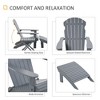 TiramisuBest Folding Chair,All-Weather Outdoor Chair with Armrests, Ergonomic Stackable Lounge Chair, Dark Green, 380 lbs Capacity - 4 of 4