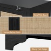 Sideboard Buffet Cabinet, Kitchen Storage Sideboard with Rattan Doors, Liquor Coffee Bar Buffet, Dining Room, Hallway, Accent Cabinet - 4 of 4