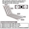 FURNIinspire Outdoor Seat Cushions 2pcs Outdoor Cushion Set Replacement, Gray And White Stripes Seat Cushion, Multicolored, 74.4"*22.05"*2.8" - 3 of 4