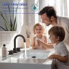 Gulches Oil Rubbed Bronze 2 Handle 8-Inch Lavatory Faucet - 3 Hole Design with 360° Swivel Spout - 2 of 4