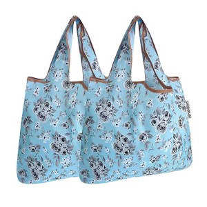 Wrapables Foldable Tote Nylon Reusable Grocery Bag (Set of 2) - 1 of 4
