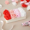 Bright Creations 100 Pack Pink and White Artificial Rose Heads, 3-Inch Stemless Flowers for Valentine's Day, Weddings, Bouquets, DIY Crafts, 4 Colors - 2 of 4