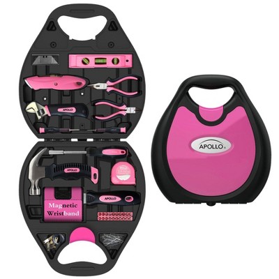 Apollo Tools 72pc DT4920P Household Tool Kit Pink