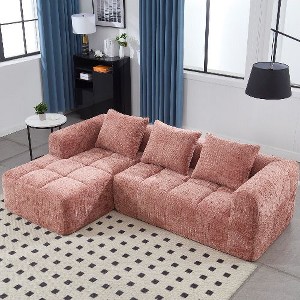 CAVINAS Modern Modular L-Shaped Sofa with Chaise Longue, 98.42-inch Loveseat Sofa with Small Side Pockets, Couches for Living Room - 1 of 4