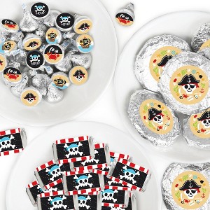 Big Dot of Happiness Pirate Ship Adventures - Skull Birthday Party Candy Favor Sticker Kit - 304 Pieces - 1 of 4