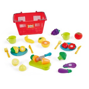 Kidoozie Just Imagine Slice 'N Play Shopping Set, 31 Piece Shopping Basket Set for Pretend Play.  For Children Ages 2+ - 1 of 4