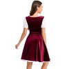 Women's Velvet Knee-Length Mock Three-Piece Mini Dress for Party - 4 of 4