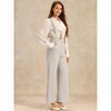 INSPIRE CHIC Women's Casual Office Adjustable Straps Wide Leg Jumpsuits - 4 of 4
