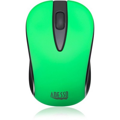 Adesso iMouse S70G - Wireless Optical Neon Mouse - Optical - Wireless - Radio Frequency - Neon Green - USB - 1000 dpi - Scroll Wheel - 3 Button(s)