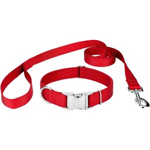 Country Brook Petz Premium Nylon Dog Collar and Leash Set for Small Medium Large Dogs - Vibrant 30+ Color Selection - 1 of 4