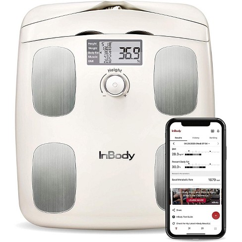 Inbody Hn Smart Full Body Composition Analyzer Scale Bmi Body Fat Muscle Mass Bluetooth Connection Beige Target