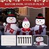 SEVOBAL Inflatable Holiday Decorations 6.2FT Christmas Inflatable Decoration, Inflatable Snowman Family with Bunting, Multicolored, 72.8"*29.5"*49.2" - 4 of 4
