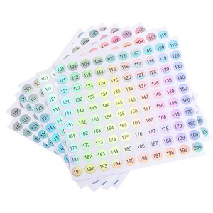 Unique Bargains Office Home Warehouse Self-Adhesive Round Reflective Sticker 10 Sheets - 1 of 4