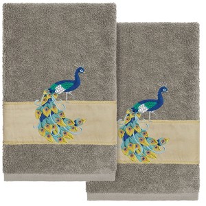Linum Home Textiles 100% Turkish Cotton PENELOPE Embellished Towel Set - 1 of 4