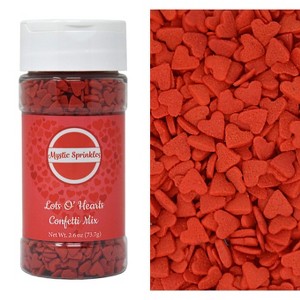 Mystic Sprinkles Lots o' Hearts Confetti 2.6oz Bottle - 1 of 4