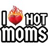 Women's Design By Humans I Love Hot Moms Heart By Metavera Racerback Tank Top - 2 of 2