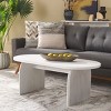 Syura Ribbed Coffee Table - White Washed - Safavieh - 2 of 4