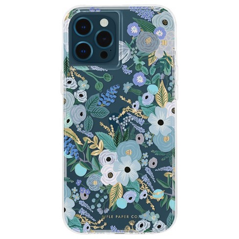 Rifle Paper Co Case For Iphone 12 And Iphone 12 Pro 5g 10 Ft Drop Protection 6 1 Inch Garden Party Blue Target