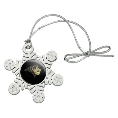Lindenwood University Primary Logo Metal Snowflake Christmas Tree Holiday Ornament