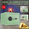 1.0 Cubic Feet Safe Box, Small Safe W/Removable Shelf, Alarm System, Digital Electronic Security Money Box, Green - 3 of 4
