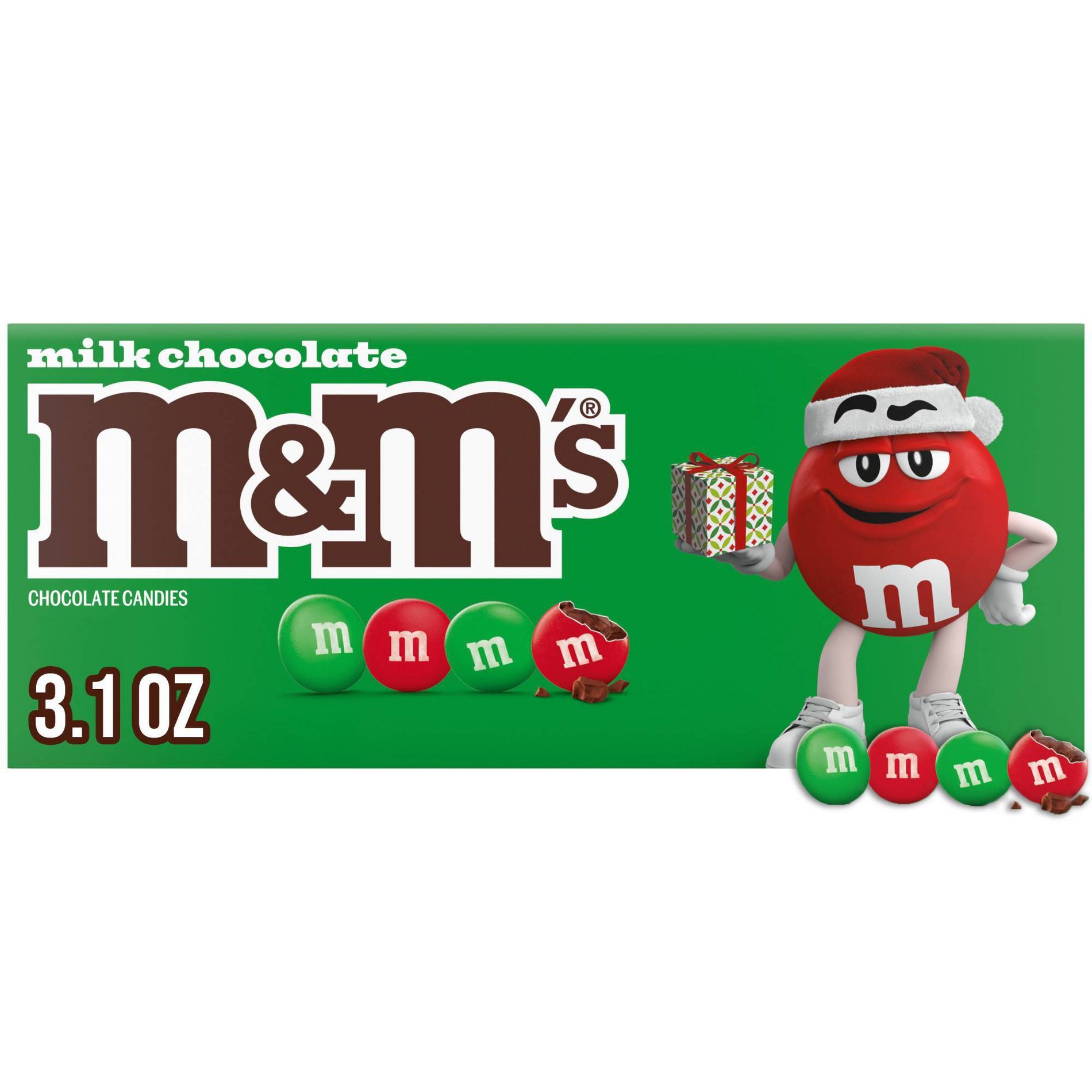 M&M's Christmas Milk Chocolate Box Holiday Candy Assortment - 3.1oz