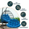 LeisureMod Modern Upholstered 2 Person Hanging Egg Swing Cushion with Headrest Large Breathable Folding Cushion - 3 of 4