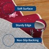 Christmas Living Room Rug Non Slip Washable Area Rugs Low Pile Stain-Resistant Snowflake Festive Carpet for Bedroom Dining Room Red - 2 of 4