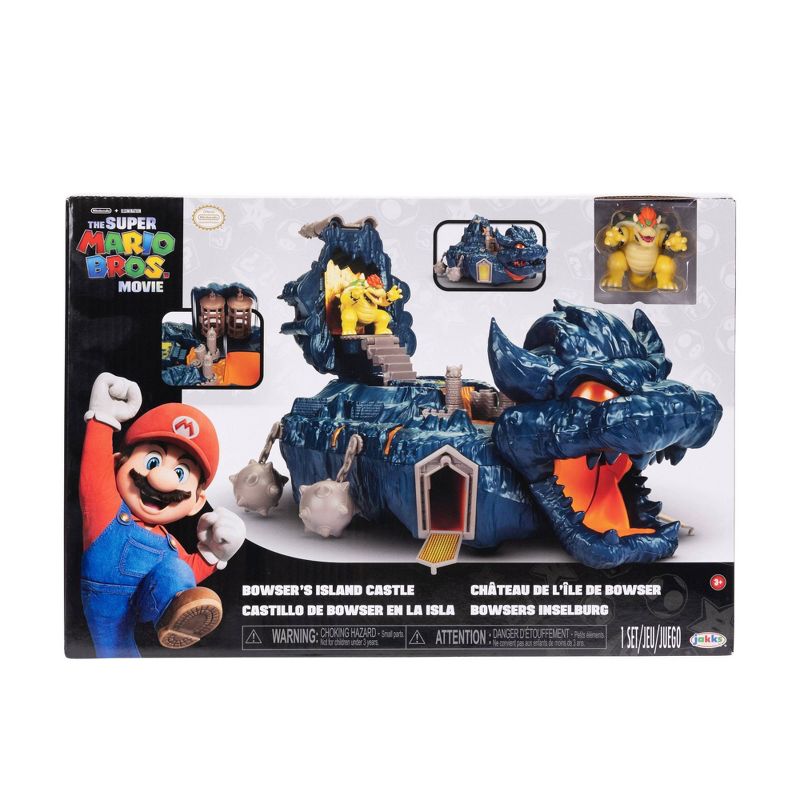 Nintendo The Super Mario Bros. Movie Bowser&#39;s Island Castle Action Figure Playset, 3 of 12