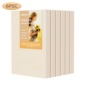 HANSILK Unfinished Birch Wood Canvas Panels Kit, Deep Cradle Boards for Pouring Art, Crafts, Painting and More - 1 of 4