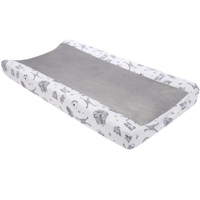 Lambs & Ivy Star Wars Millennium Falcon White/Gray Soft Changing Pad Cover