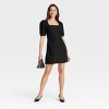 Women's Linen Short Sleeve Mini Sundress - A New Day™ - 3 of 3