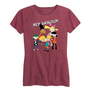 Women's - Hey Arnold! - Group Shot Short Sleeve Graphic T-Shirt - 1 of 4