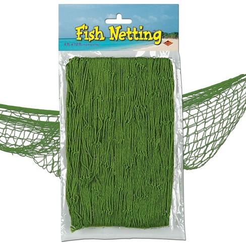 2 Pack Fishing Nets for Nautical Luau Party Decor - Green