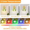 DAKAFUL Vintage Wall Lights with Tulip Glass Shade,Remote-Controlled,Decorative Wall Sconce for Bedroom/Bathroom/Living Room(Green&Gold) - 3 of 4