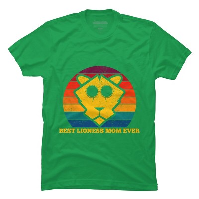 Men's Design By Humans Best Lioness Mom Ever Retro Stripes By Yernar T-Shirt