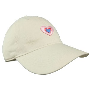 Anna-Kaci Women's Heart Embroidered Baseball Cap Low Bun Soft Cotton Trucker Hat - 1 of 4