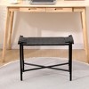 KTMBDW Handwoven Paper Rope Ottoman, Vanity Stools for Entryway Natural Footstool for Living Room, Bedroom - 2 of 4