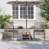 vidaXL 2-Pcs Gray Patio Chairs - Acacia Wood/Poly Rattan, with Dark Gray Cushions - Outdoor/Garden - 3 of 4