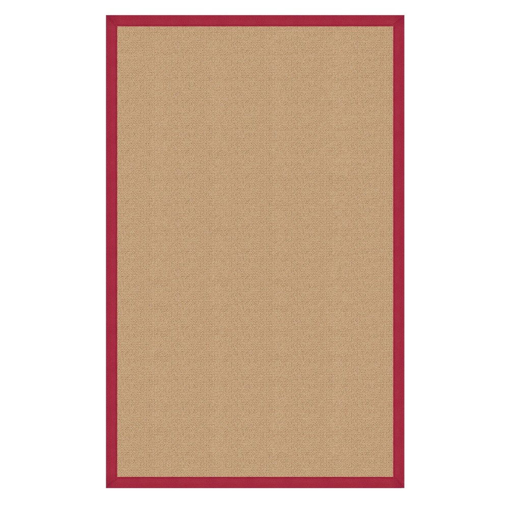 8'9inx12' Athena Sisal Wool Area Rug Red - Linon