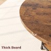 47" Round Dining Table for 4-6, Modern Wooden Kitchen Table with Storage Shelves & Roman Metal Legs, Table Only, for Dining Room - 4 of 4