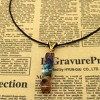 7 Genuine Chakra Healing Natural Stone Resin Pendant Necklace - 2 of 4
