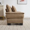 KWPZQEB Loveseat Sofa for Living Room, 84" Corduroy Sleeper Couch with 2 Pillows & Soft Cushion, Modern Deep Seat Sofa for Living Room - 4 of 4