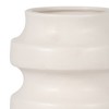 Sagebrook Home 11" Ceramic Three Tiered Vase - Contemporary Abstract White Vase For Decorative Table Accent - Stylish Home or Office Decor - image 3 of 4