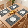 REGALWOVEN Plastic Placemats Set of 6 Placemats with Pattern for Dining Table Decor Washable Kitchen Table Mat Wipe Clean - 3 of 4