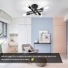 Itopfox Semi Flush Mount Ceiling Light Fixture Matte Black, Modern Sputnik Close to Ceiling Light, Chandelier for Bedroom Kitchen 4 Light E26 Socket - 3 of 4