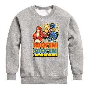 Boys' - Rock 'Em Sock 'Em Robots - Rock 'Em Sock 'Em Robots Graphic Long Sleeve Fleece Sweatshirt - 1 of 4