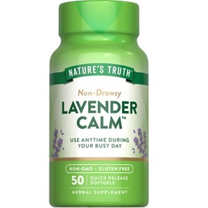 Nature's Truth Lavender Calm Supplement | 50 Softgels - 1 of 4