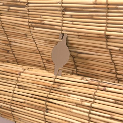 Cordless Natural Woven Roll-Up Outdoor Shade 48"W x 72"L